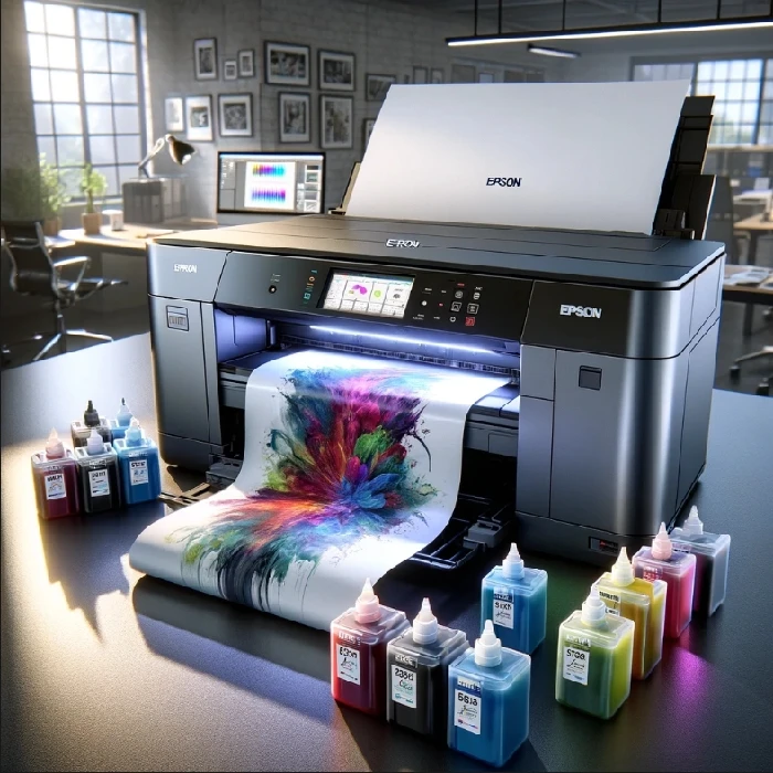Predelan tiskalnik Epson Stylus 1400 A3 za DTF z belo barvo